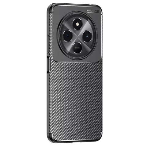 Tecno Spark 30c Kılıf Auto Focus Karbon Kapak - Siyah