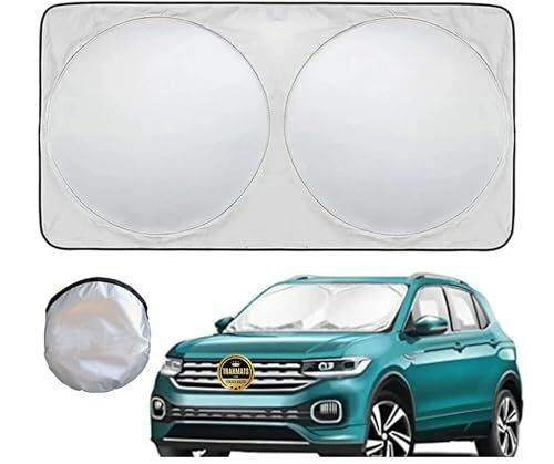 Volkswagen Jetta 2011-2018 Uyumlu Katlanabilir Milfonlu Oto Ön Cam Güneşliği, UV Koruma, 150x70 cm
