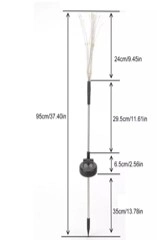 Solar Panelli Havai Fişek 150 Led Işık Saplamalı Gün Işığı 2'li Set