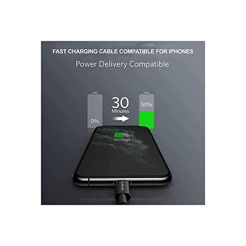 Horizontal 20W Type-C - Lightning iPhone iPad Hızlı Şarj ve Veri Kablosu Space Gray Brt 2 Metre