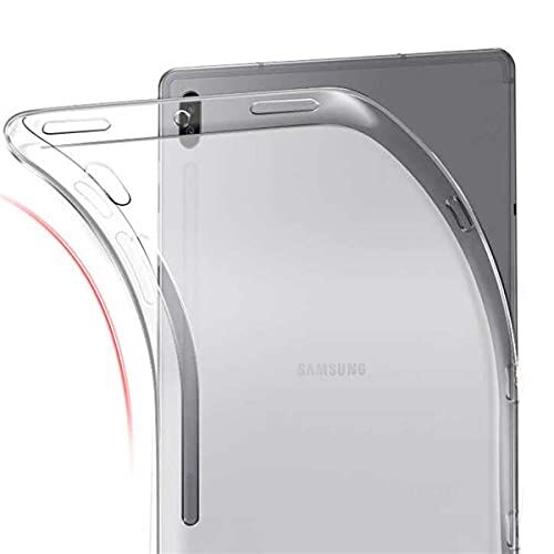 Galaxy Tab S7 Plus T970 ile uyumlu tablet kılıfı, Süper Silikon, Renksiz