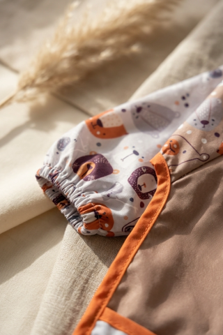 Bubu Bear 2'li Set Uzun Kollu Su Geçirmez Bebek Mama Önlüğü - Ayıcık Desenli Leke Tutmaz Blw Ve Aktivite Önlüğü 6-24 Ay