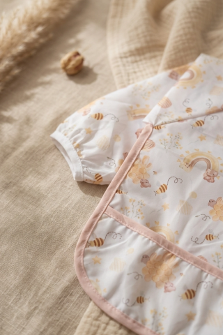 Tinybee Leke Tutmaz Sıvı Geçirmez Uzun Kollu Bebek Mama Önlüğü - 2'li Set Blw Uyumlu Kırıntı Cepli 6-24 Ay