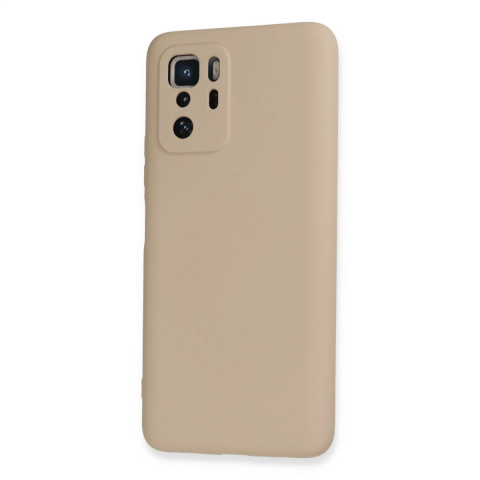 Xiaomi Poco X3 Gt Kılıf Nano İçi Kadife Silikon - Pudra