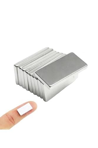 10 Adet Neodyum Mıknatıs, 20X10X2 Mm, Süper Güçlü Magnet, N35 Kalite
