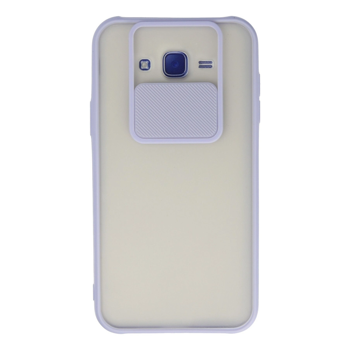 Samsung Galaxy J7 Kılıf Palm Buzlu Kamera Sürgülü Silikon - Lila