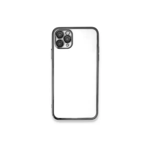 Apple iPhone 11 Pro Kılıf Razer Lensli Silikon - Gümüş