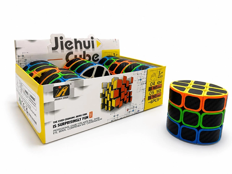 Silindir Zeka Küpü - Karbon Fiber Görünümlü Eğri Yüzeyli Akıl Oyunu Alk4013