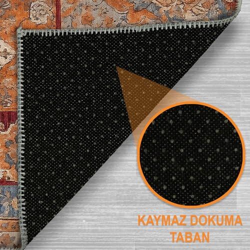 Patchwork Şönil Kaymaz Doğal Pamuk Tabanlı Yıkanabilir Antibakteriyel Çevre Dostu Salon Halısı 100x150
