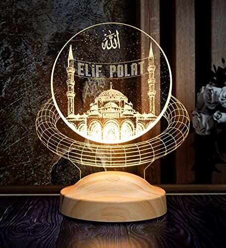 Dini Hediye, Kişiye Özel Mahyalı Camii 3D LED Lamba