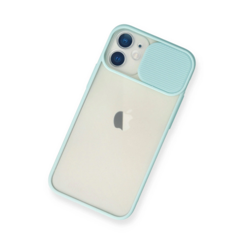 Apple İphone 11 Kılıf Palm Buzlu Kamera Sürgülü Silikon - Turkuaz
