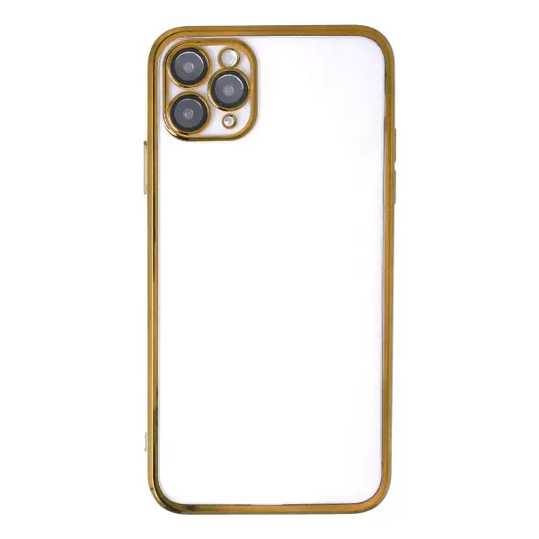 Apple iPhone 11 Pro Max Kılıf Razer Lensli Silikon - Gold
