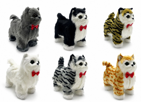 Sesli Hareketli Yürüyen Peluş Kedi Alk3389