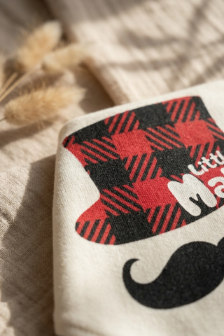 Little Man Baskılı 2'li Erkek Bebek Bandana Fular Seti - %100 Yumuşak Pamuk, Mavi Ve Krem Kombinli