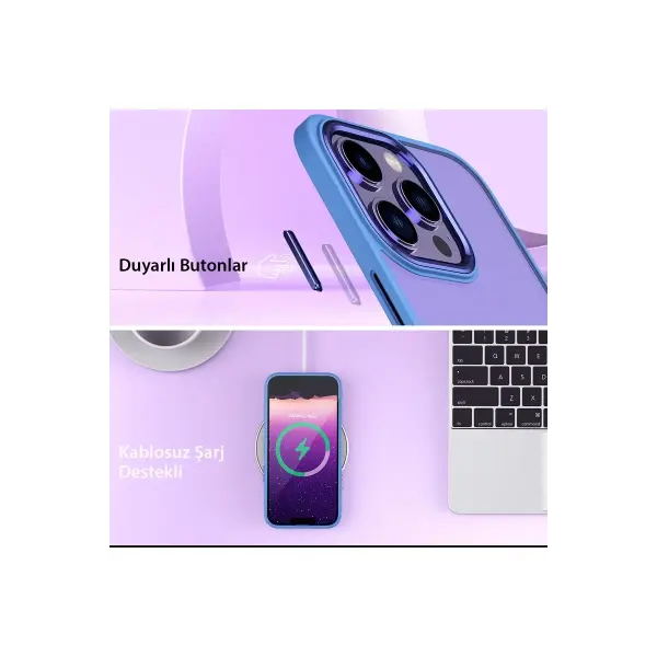 Apple iPhone 14 Pro Max Kılıf Power Silikon - Rose