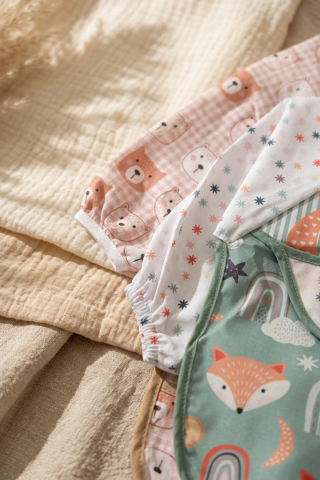 Toddlepure 2'li Set Sıvı Geçirmez Uzun Kollu Bebek Mama Önlüğü - 6-24 Ay Blw Uyumlu, Ayı Ve Tilki Desenli Faaliyet Önlüğü