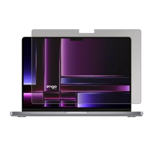 Apple Macbook Pro M2 Pro 14.2 İnç ile Uyumlu Hayalet Ekran Koruyucu, Yandan Görünmeyen Anti-Spy Gizlilik (Privacy), 9H Temperli Nano Kırılmaz Esnek Cam 16:10