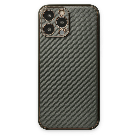 Apple İphone 13 Pro Kılıf Coco Karbon Silikon - Füme