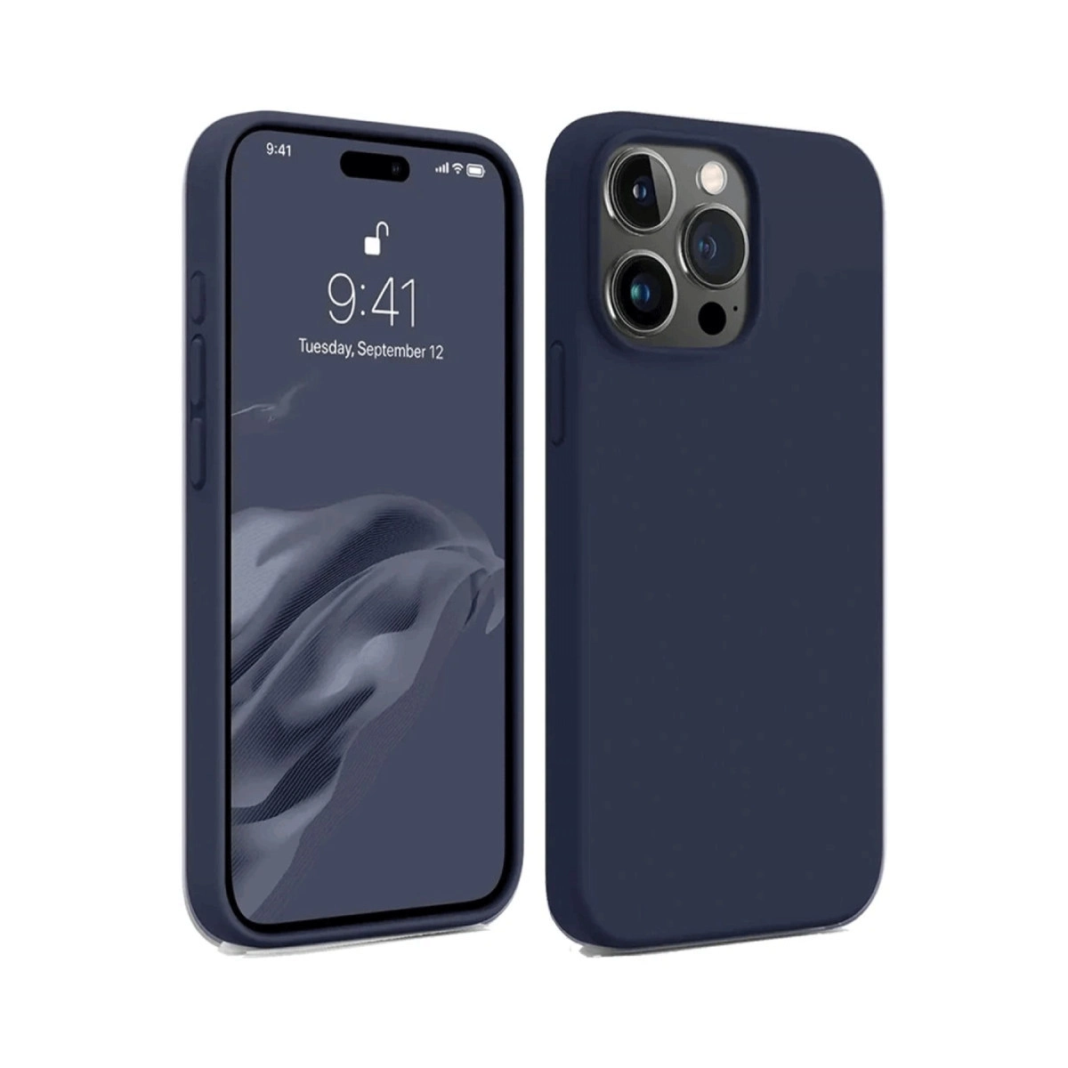Apple İphone 15 Pro Max Kılıf First Silikon - Lacivert