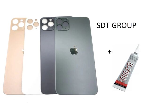 iPhone 11 PRO MAX Arka Batarya Pil Kapağı GÜMÜŞ (B