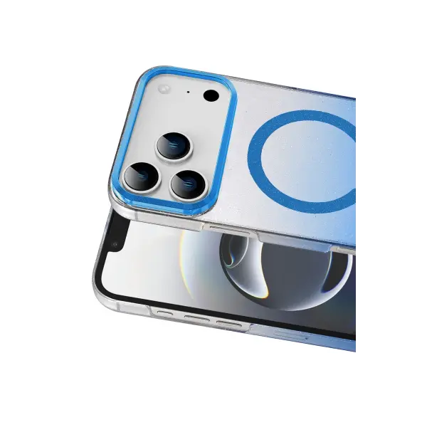 Apple iPhone 17 Pro Glossy Magsafe Kapak - Mavi