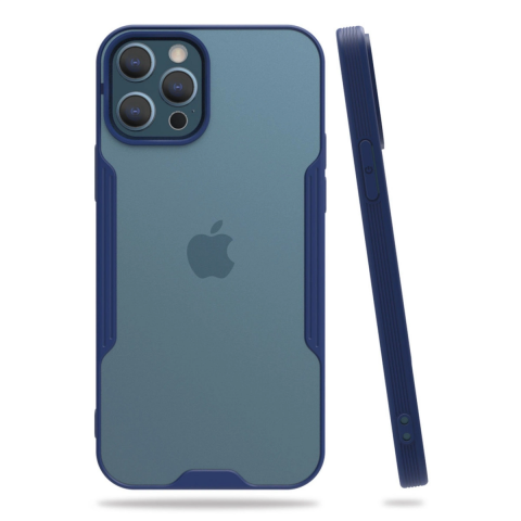 Apple İphone 12 Pro Max Kılıf Platin Silikon - Lacivert