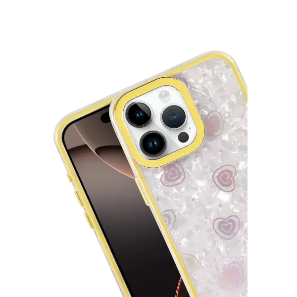 Apple iPhone 14 Lumi Desenli Kapak - Sarı