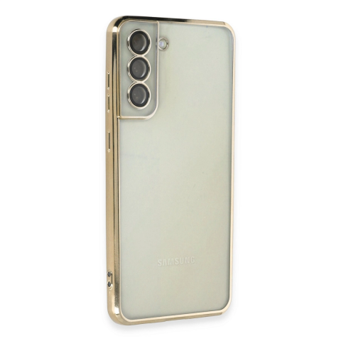 Samsung Galaxy S21 Fe Kılıf Razer Lensli Silikon - Gold