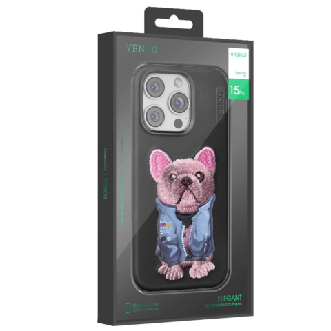 Venco Apple İphone 16 Pro Cute Desenli Kapak - Siyah