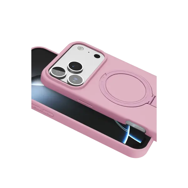 Apple iPhone 17 Pro Max Regal Magsafe Standlı Kapak - Açık Pembe