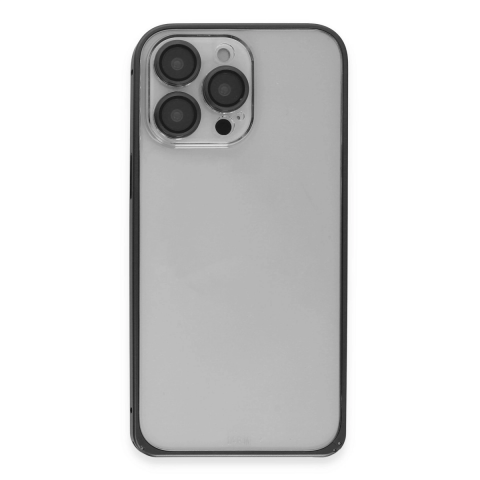 Joko Apple İphone 15 Pro Metal Bumper Mat Kapak - Siyah