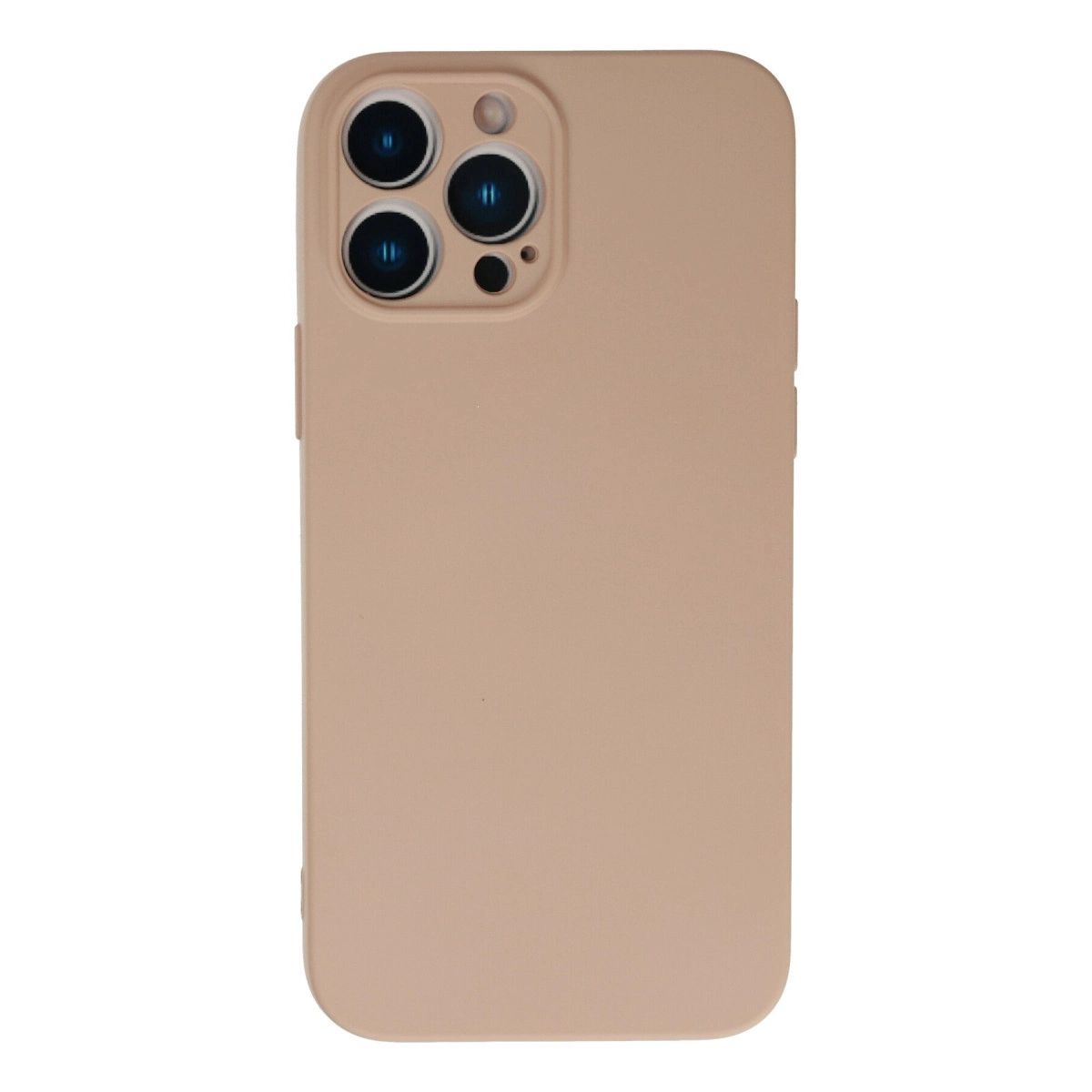 Apple İphone 13 Pro Kılıf Nano İçi Kadife Silikon - Pudra