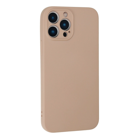 Apple İphone 13 Pro Kılıf Nano İçi Kadife Silikon - Pudra