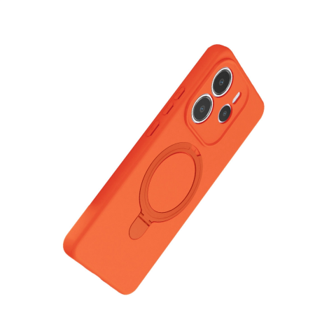 Xiaomi Redmi Note 14 4G Regal Magsafe Standlı Kapak - Turuncu