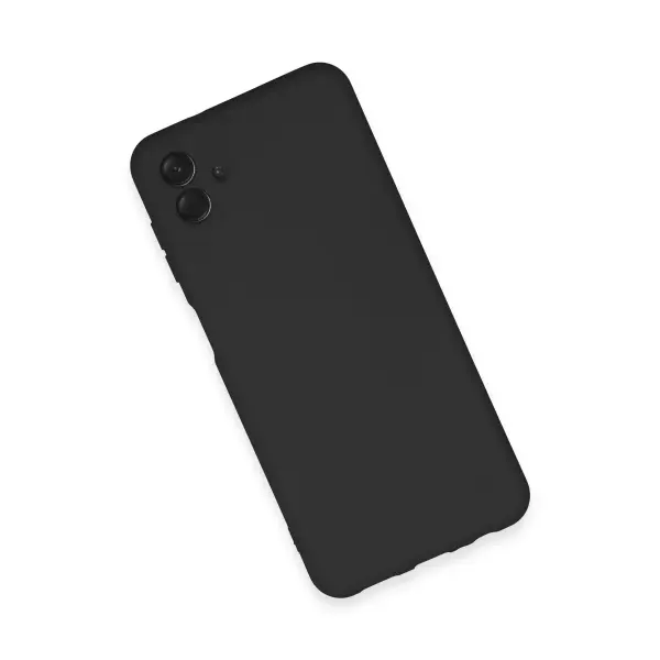 Samsung Galaxy A04E Kılıf Nano içi Kadife Silikon - Siyah