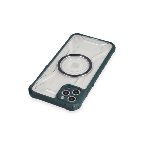 Apple İphone 11 Pro Max Kılıf Prag Magneticsafe Kapak - Koyu Yeşil