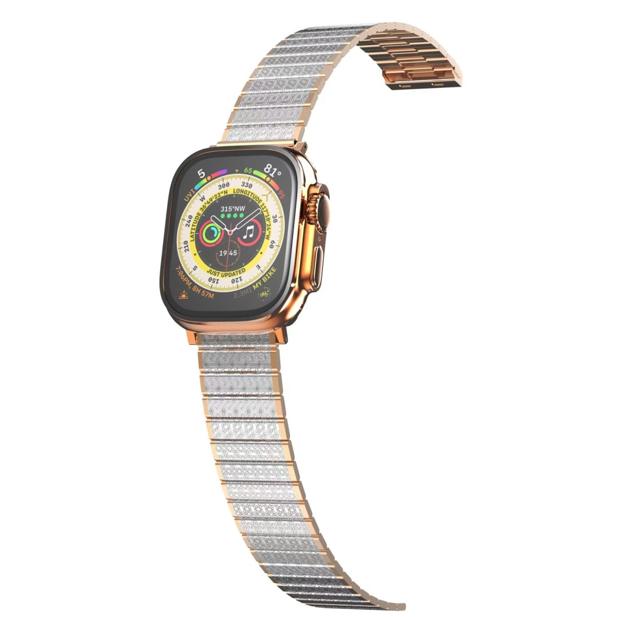 Apple Watch 38mm Made Metal Kordon (SAAT DEĞİLDİR) - Gümüş-rose Gold