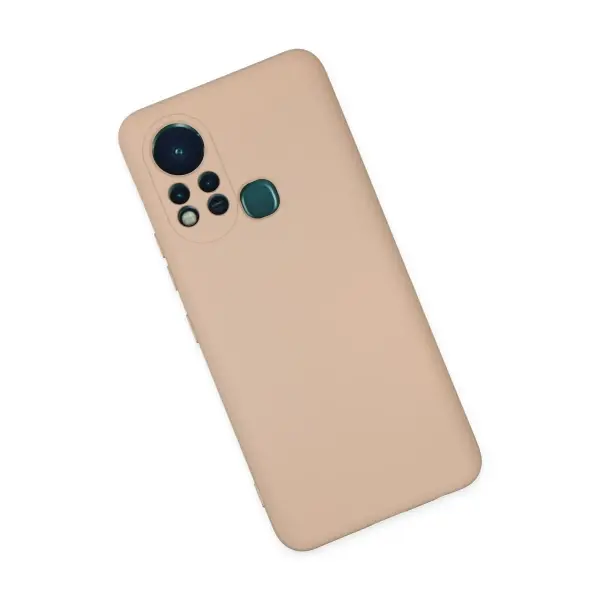 İnfinix Hot 11s Kılıf Nano içi Kadife Silikon - Pudra