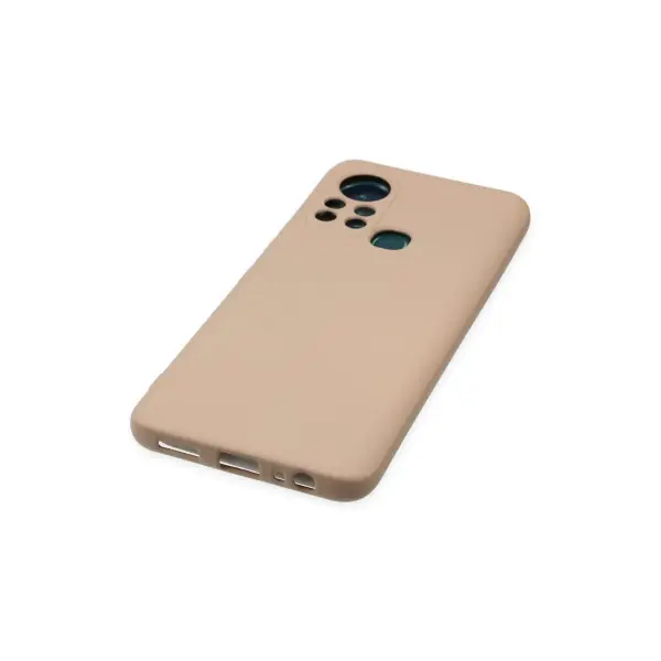 İnfinix Hot 11s Kılıf Nano içi Kadife Silikon - Pudra