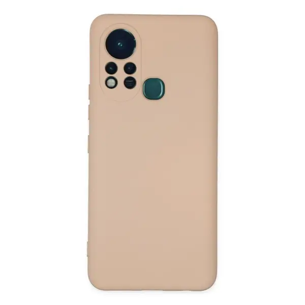 İnfinix Hot 11s Kılıf Nano içi Kadife Silikon - Pudra