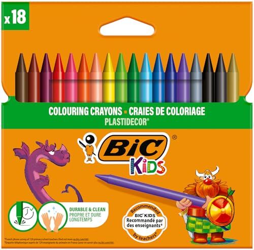 Plastidecor Elleri Kirletmeyen Pastel Boya, 18'li Kutu, Elleri Boyamaz, 30 Aydan Büyük Çocuklar için İdeal