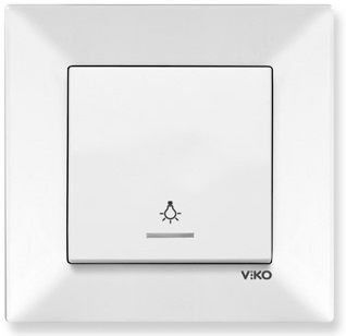 Viko Karre Işıklı Light Anahtarı Beyaz