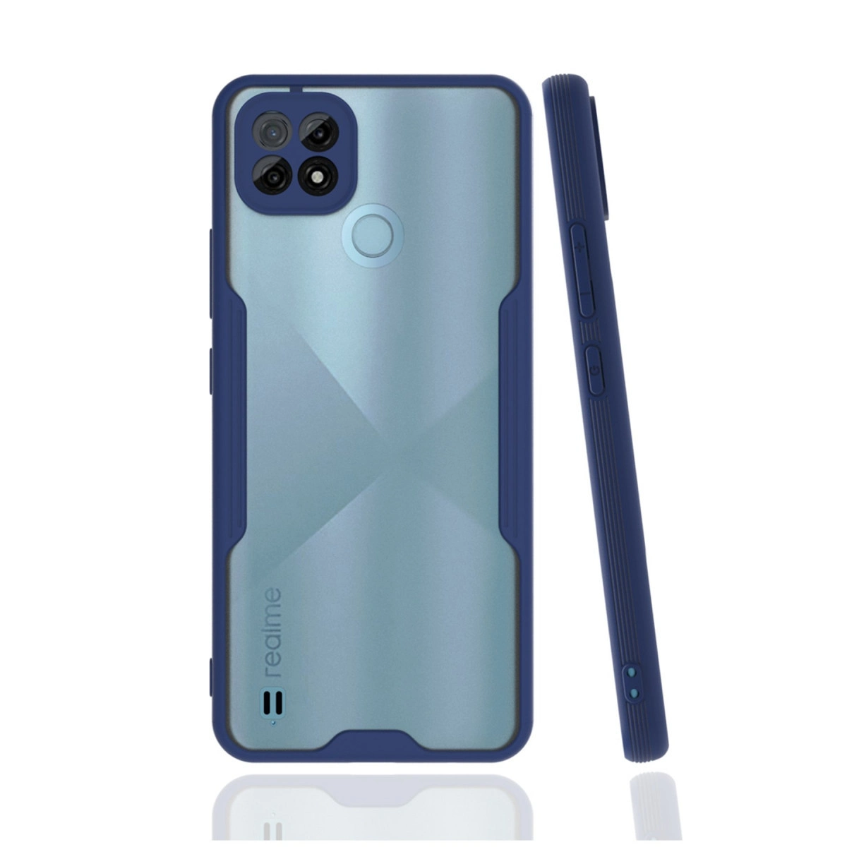 Realme C21 Kılıf Platin Silikon - Lacivert