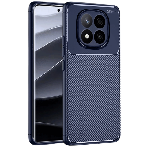 Xiaomi Redmi Note 14 Pro 5g Kılıf Auto Focus Karbon Kapak - Lacivert