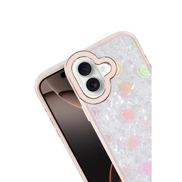 Apple iPhone 16 Lumi Desenli Kapak - Pembe