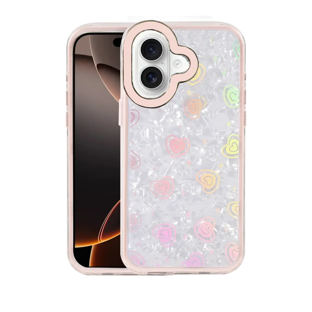 Apple iPhone 16 Lumi Desenli Kapak - Pembe