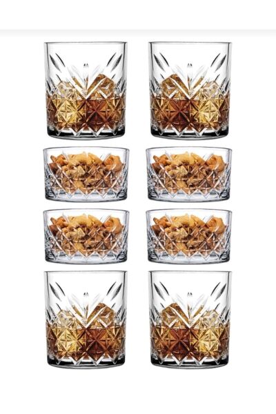 8 Parça Timeless Viski Keyfi Seti - 4 Viski Bardağı + 4 Çerezlik Kase 0693357394025