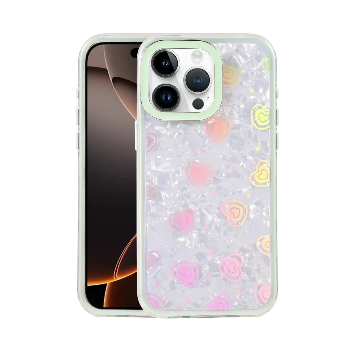 Apple iPhone 16 Pro Lumi Desenli Kapak - Yeşil