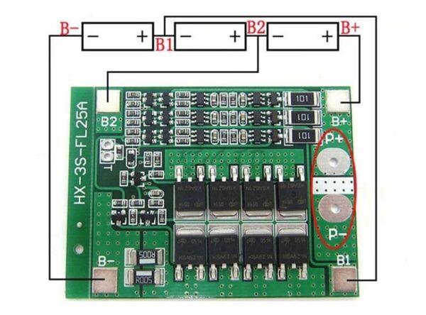 3s 25a 12v balans Bms LiPo 18650 lityum pil şarj devresi