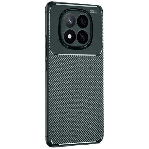 Xiaomi Redmi Note 14 Pro Plus Kılıf Auto Focus Karbon Kapak - Koyu Yeşil